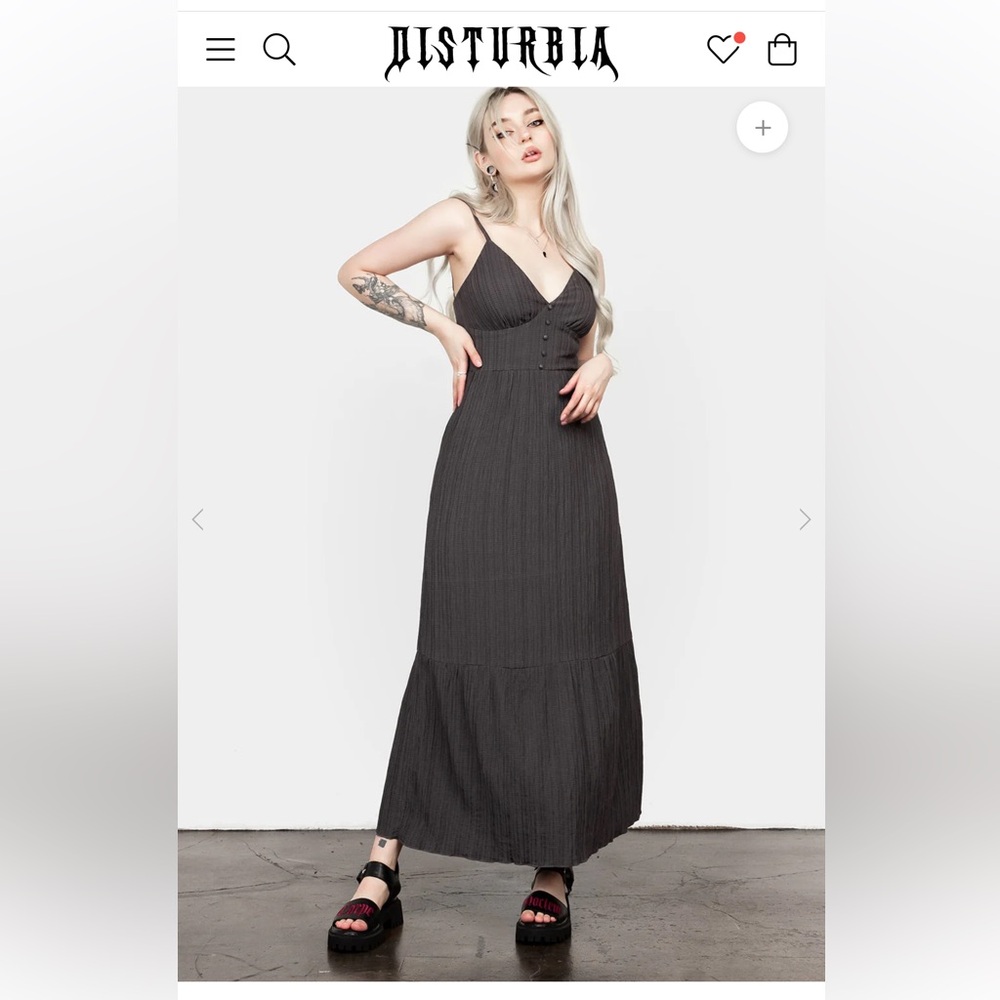 Disturbia Charcoal Maxi Dress
